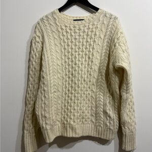Brandy Melville Cream Cable Knit Sweater